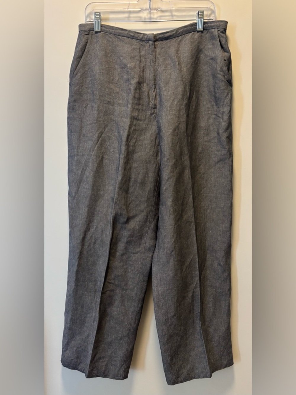 Eileen Fisher Linen Blend Grey Pants